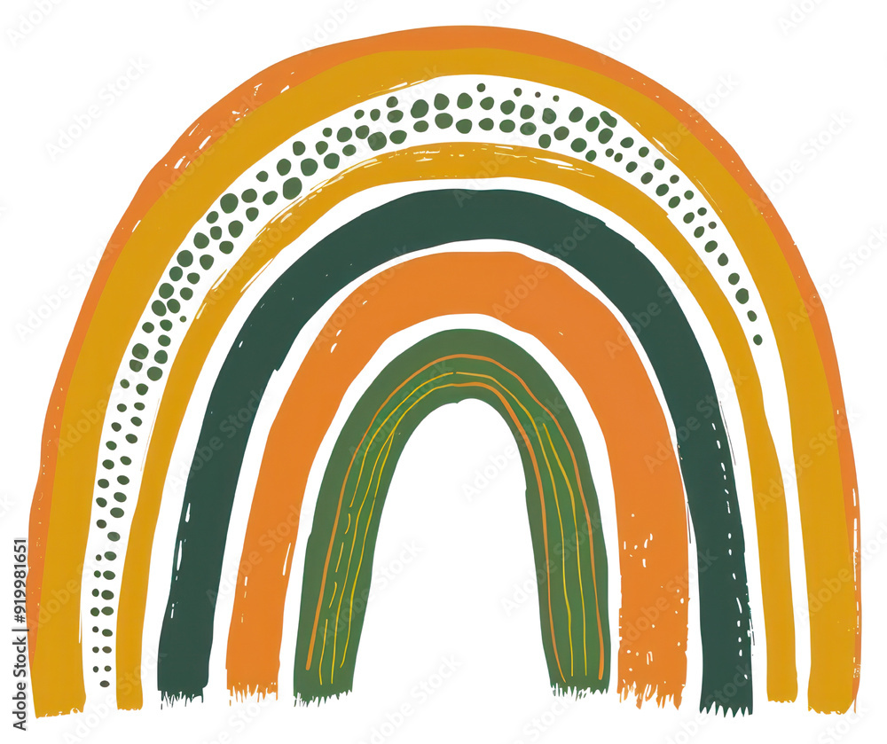 PNG Colorful hand-drawn rainbow illustration PNG Colorful hand-drawn rainbow illustration