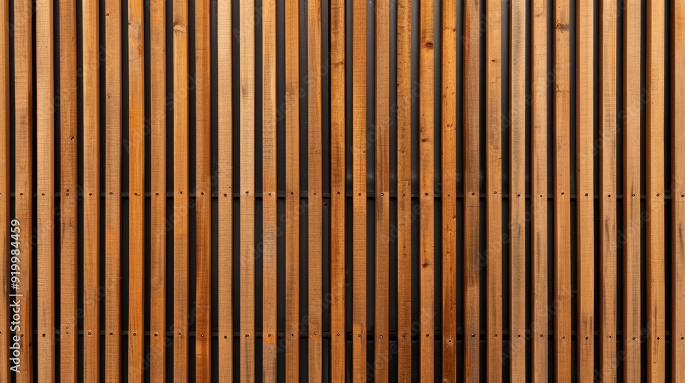 Background pattern of wooden lath wall texture with modern vertical slats. Background pattern of wooden lath wall texture with modern vertical slats.