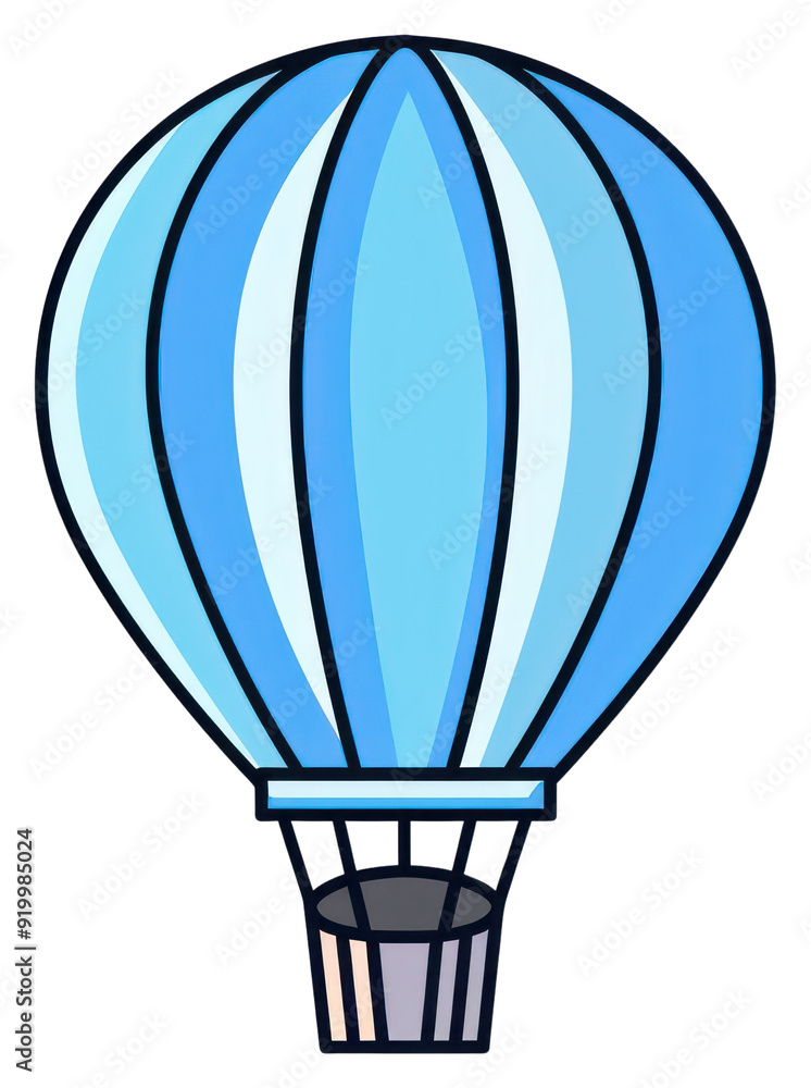 Naklejka premium PNG Colorful hot air balloon illustration