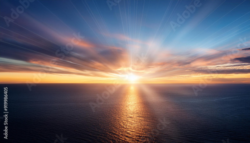 sunset over the ocean