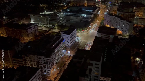 Aerial view of Casablanca city from the Twin Center in Morocco photo