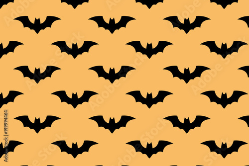 Bat pattern. Halloween design. Vector illustration