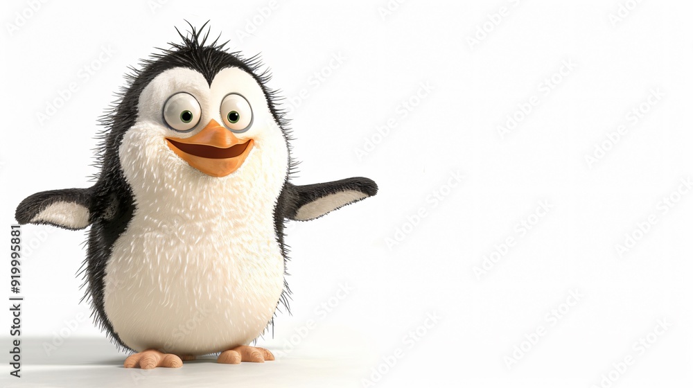 Fototapeta premium Happy Penguin Cartoon Character