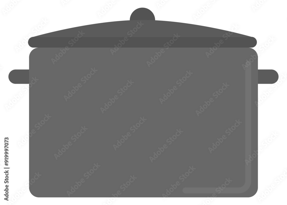 Closed saucepan flat icon vector isolated on white background. Closed saucepan flat icon vector isolated on white background.