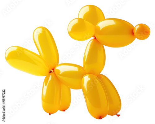 PNG Yellow balloon animal dog