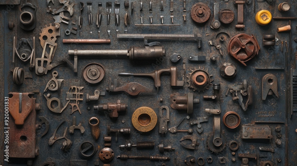 Free photo top view mechanical tools arrangement - Free photo top view mechanical tools arrangement -