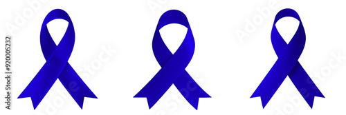 Collection 3D dark blue ribbon campaign november
