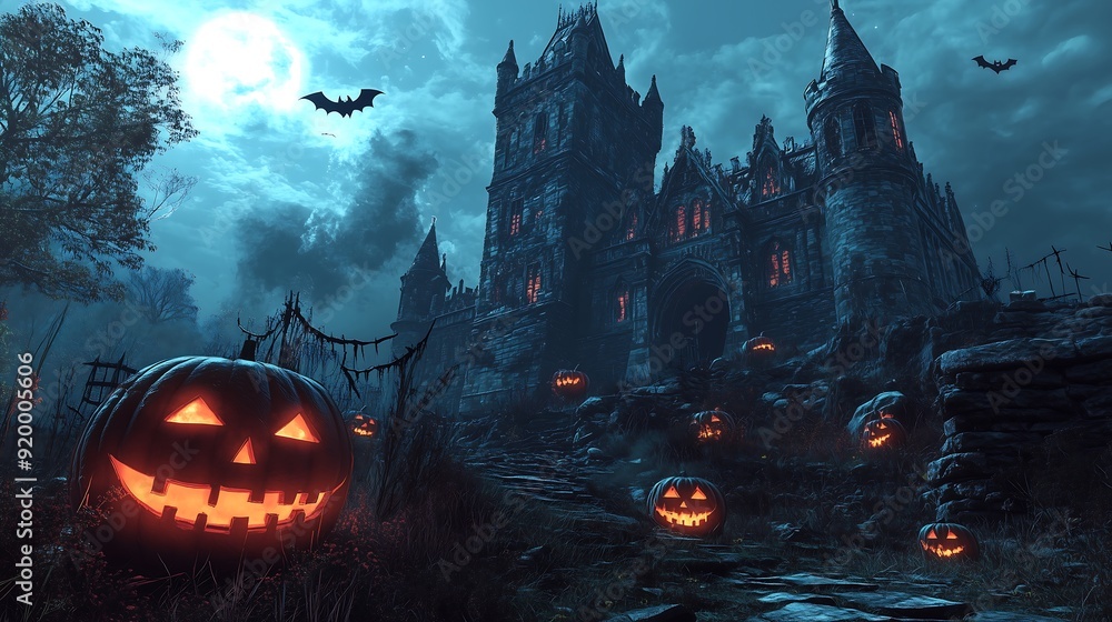 Enter the World of Halloween Wonder with a Castle Illuminated by Pumpkins on a Moonlit Night
月夜の夜にかぼちゃで照らされた城とともにハロウィンの驚異の世界へ入る.Generative AI Enter the World of Halloween Wonder with a Castle Illuminated by Pumpkins on a Moonlit Night
月夜の夜にかぼちゃで照らされた城とともにハロウィンの驚異の世界へ入る.Generative AI