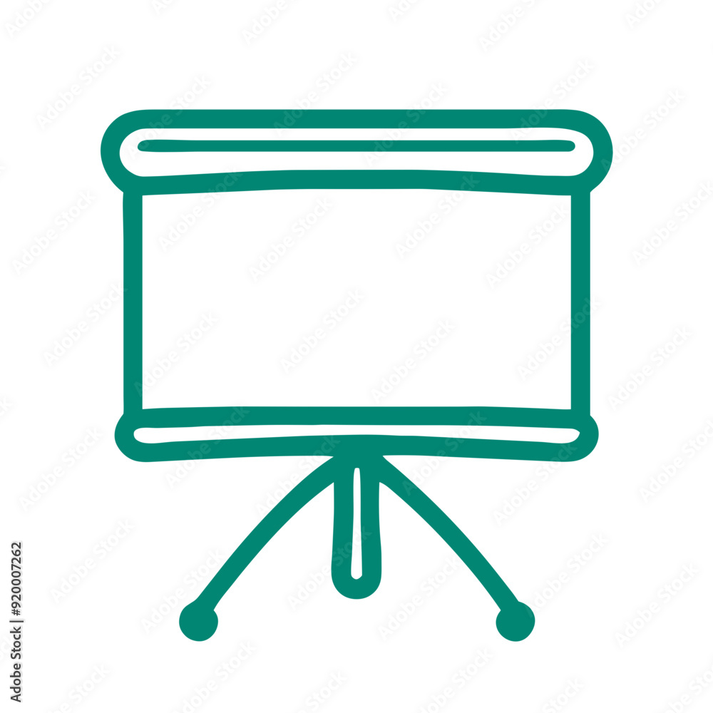 Green presentation board icon, simple and minimalistic design Green presentation board icon, simple and minimalistic design