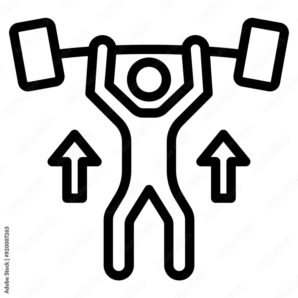 weight lifting man icon vector weight lifting man icon vector