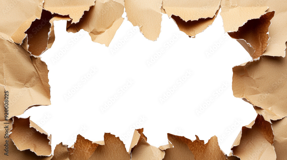 Torn paper revealing a blank space for creativity Torn paper revealing a blank space for creativity