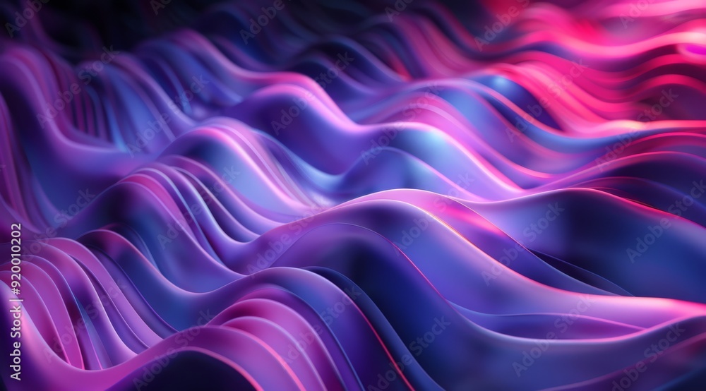 A mesmerizing flow of vibrant purple and pink waves, creating a stunning abstract visual experience A mesmerizing flow of vibrant purple and pink waves, creating a stunning abstract visual experience