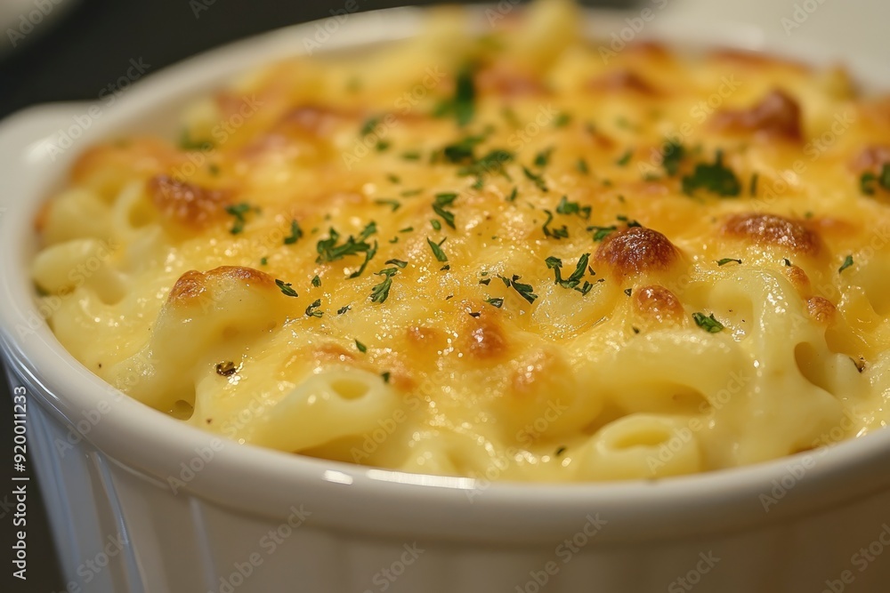 American macaroni cheese with cheddar cheese - generative ai American macaroni cheese with cheddar cheese - generative ai