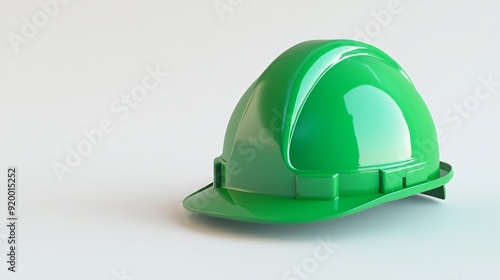 A Green Hard Hat Minimals Isolated on White 