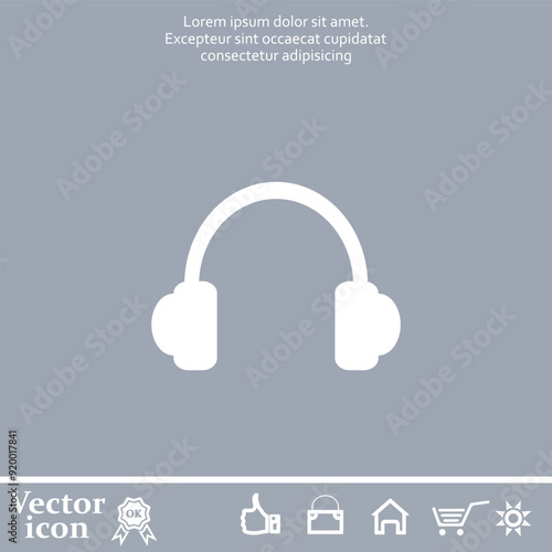 Vector icon of white color on a gray background