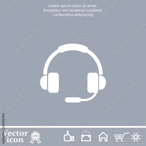 Vector icon of white color on a gray background