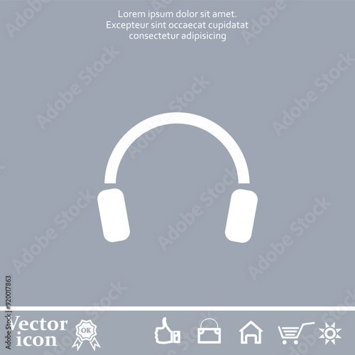 Vector icon of white color on a gray background