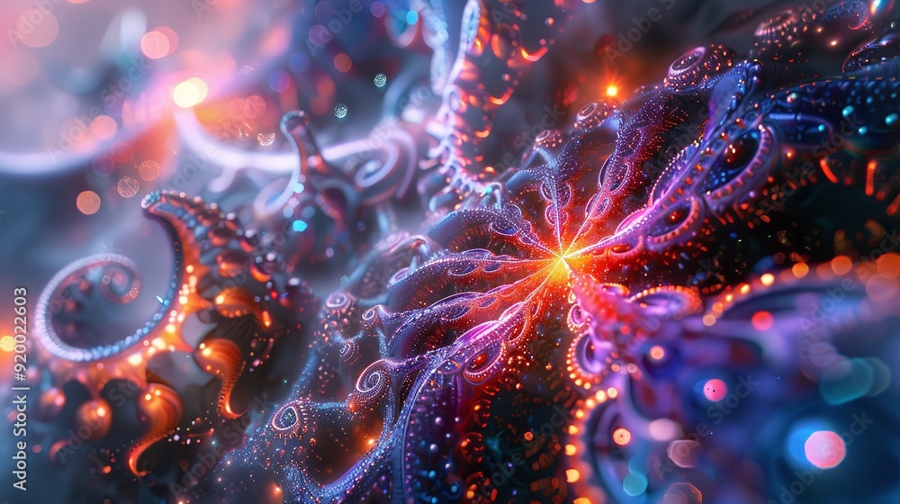 Mesmerizing Nano scale Machinery Manipulating Matter in Vibrant Digital. Mesmerizing Nano scale Machinery Manipulating Matter in Vibrant Digital.