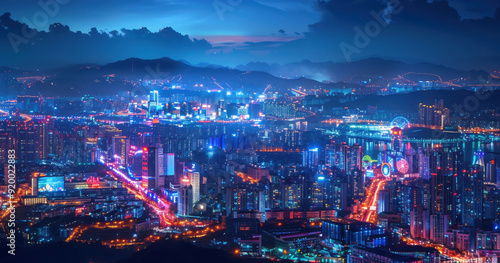 Wallpaper Mural city night Torontodigital.ca