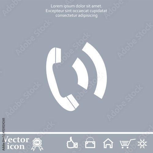 Vector icon of white color on a gray background