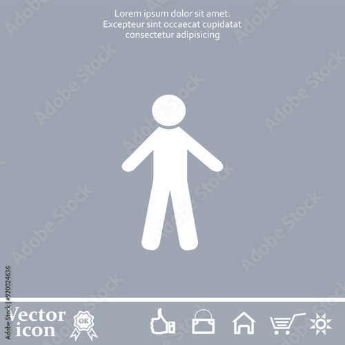 Vector icon of white color on a gray background