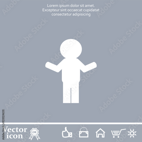 Vector icon of white color on a gray background