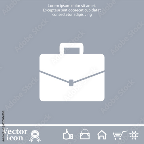 Vector icon of white color on a gray background