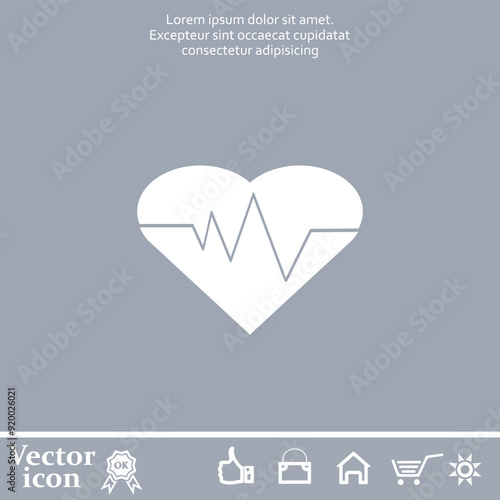 Vector icon of white color on a gray background