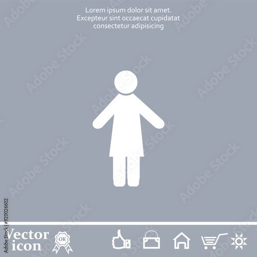 Vector icon of white color on a gray background