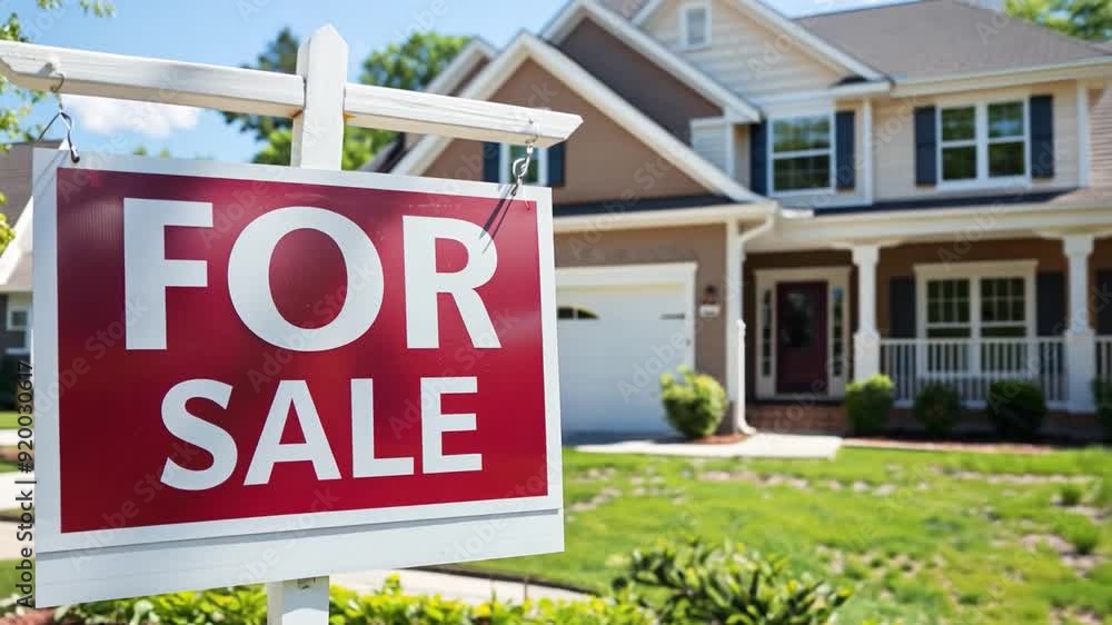 A well-maintained family home featuring a large front yard and a fresh for sale sign, located in a vibrant neighborhood with trees and greenery. A well-maintained family home featuring a large front yard and a fresh for sale sign, located in a vibrant neighborhood with trees and greenery.