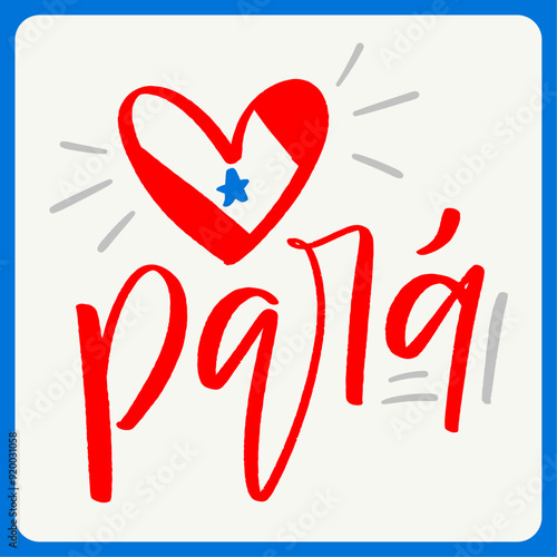 Pará Modern hand Lettering of brazilian city vector.