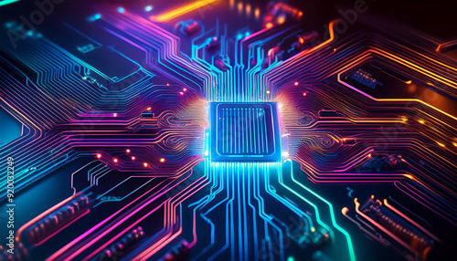 circuit board with hologram lighting