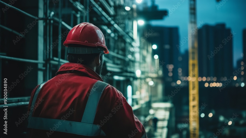 Building and construction worker on the site Building and construction worker on the site