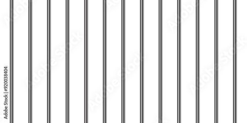 Jail metal bars cell background. Iron prison vector bar isolated transparent illustration.