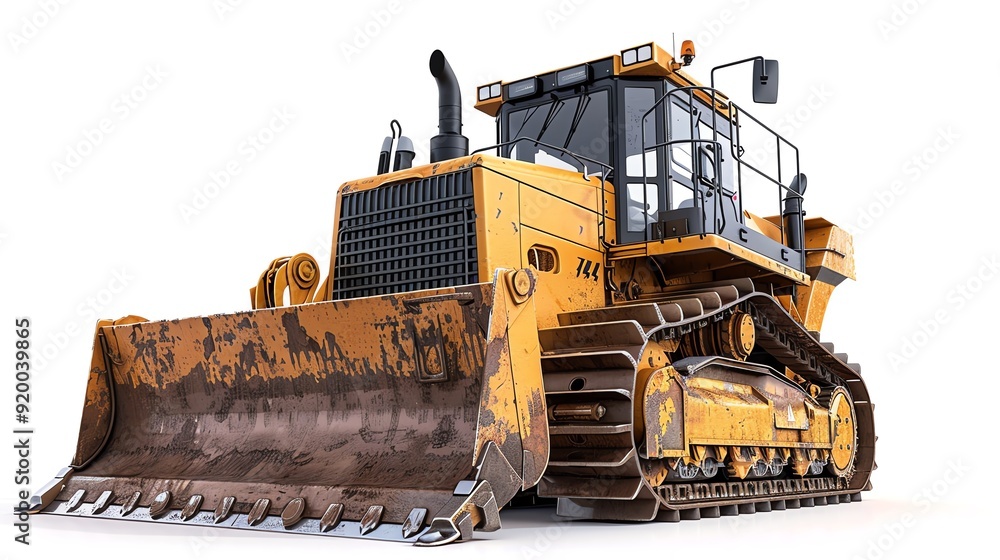 Compact bulldozer with a sixway blade, isolated on a white background, photo of bulldozer isolated white background, compact bulldozer Compact bulldozer with a sixway blade, isolated on a white background, photo of bulldozer isolated white background, compact bulldozer