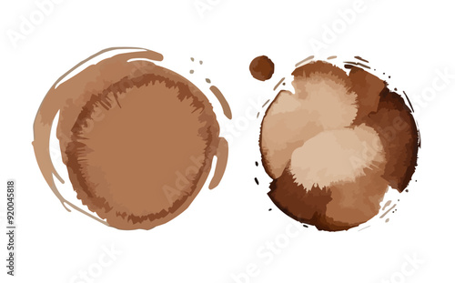 Splatter ink vector dirt stain brown brush. Paint inkblot black blob ink splatter grunge isolated background design.