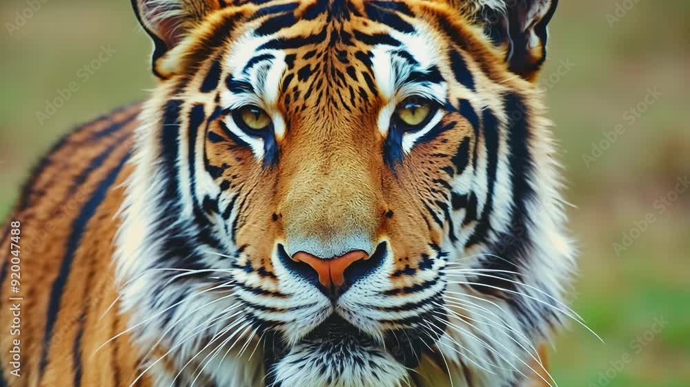 Close-up portrait of a majestic tiger Close-up portrait of a majestic tiger