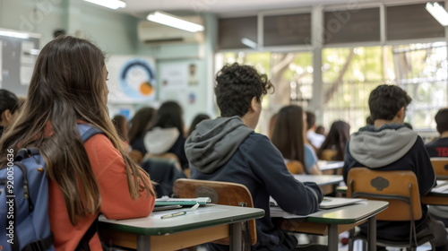 student in class