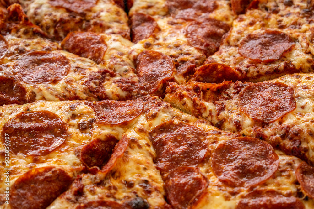 Delicious Pepperoni Pizza with Cheese – Classic Italian-American Cuisine Delicious Pepperoni Pizza with Cheese – Classic Italian-American Cuisine
