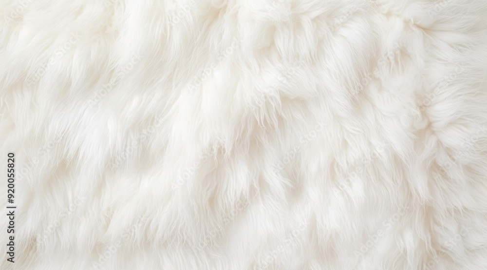 Obraz premium Enjoy the luxurious softness of this white faux fur, ideal for home decor, fashion, and photography