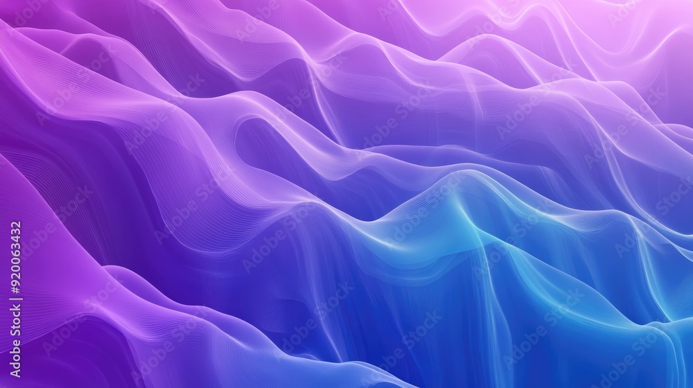 Gradient purple and blue background with abstract waves, suitable for dreamy and ethereal designs Gradient purple and blue background with abstract waves, suitable for dreamy and ethereal designs
