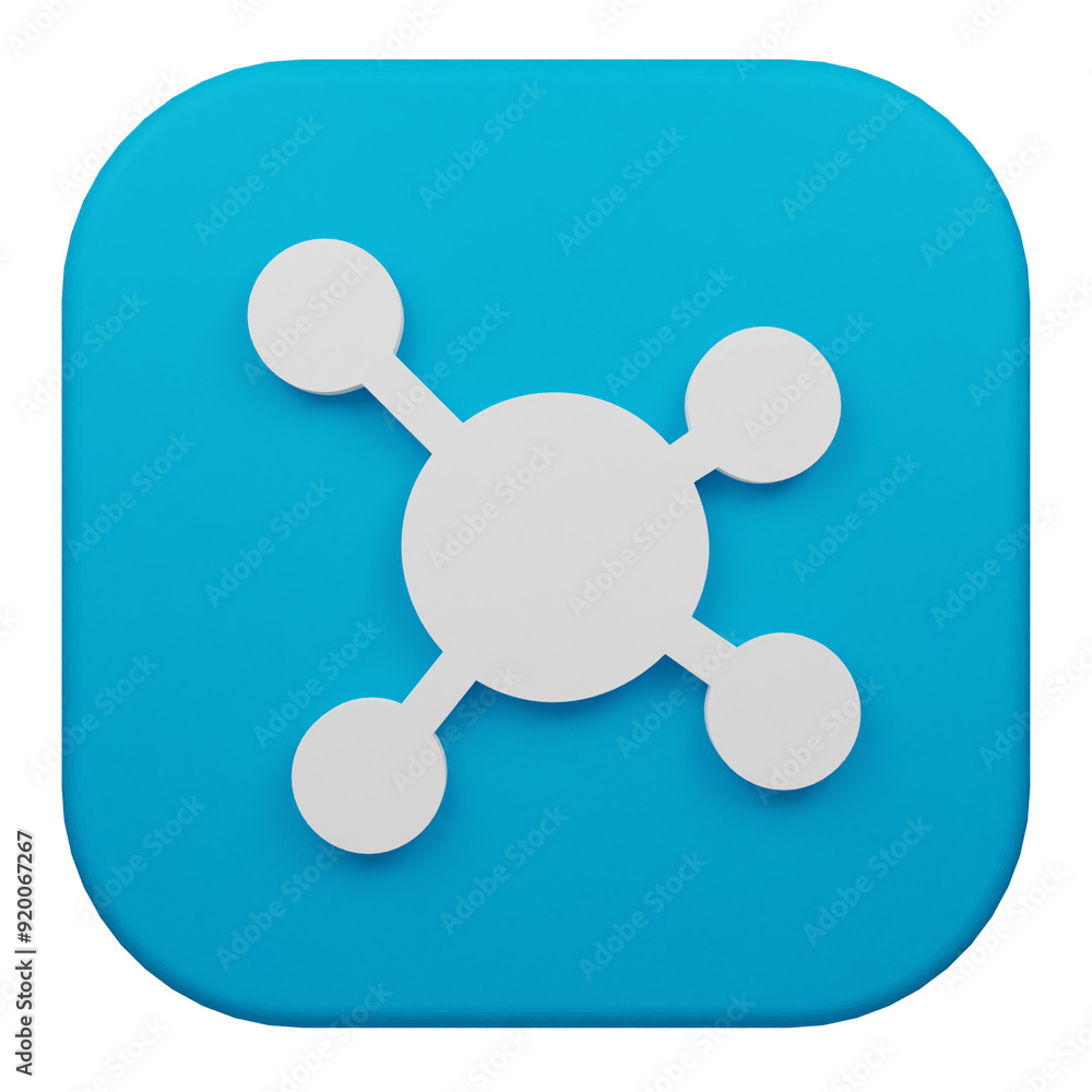 network 3d icon isolated on the transparent background network 3d icon isolated on the transparent background