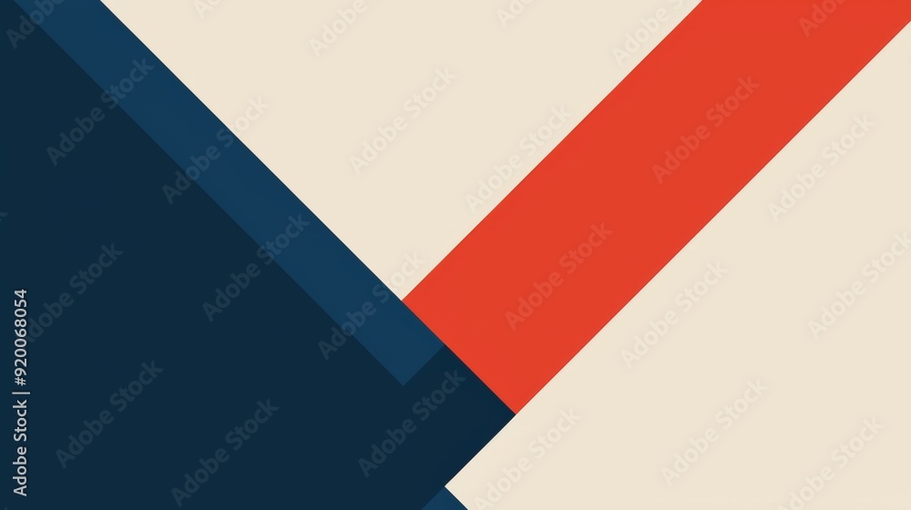 Geometric Logo Design in Red, White, and Blue with Minimalistic Vector Art Style on Solid Background Geometric Logo Design in Red, White, and Blue with Minimalistic Vector Art Style on Solid Background