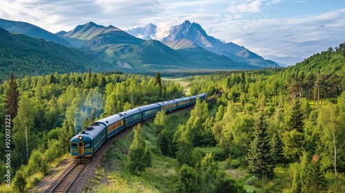 Plan a travel itinerary that includes iconic train journeys, from the Orient Express to the Trans-Siberian Railway, experiencing scenic routes and historic trains. photo