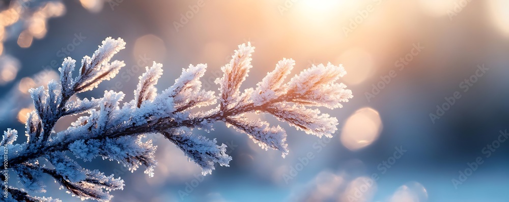 Frozen Branch with Sun Rays Photograph Frozen Branch with Sun Rays Photograph
