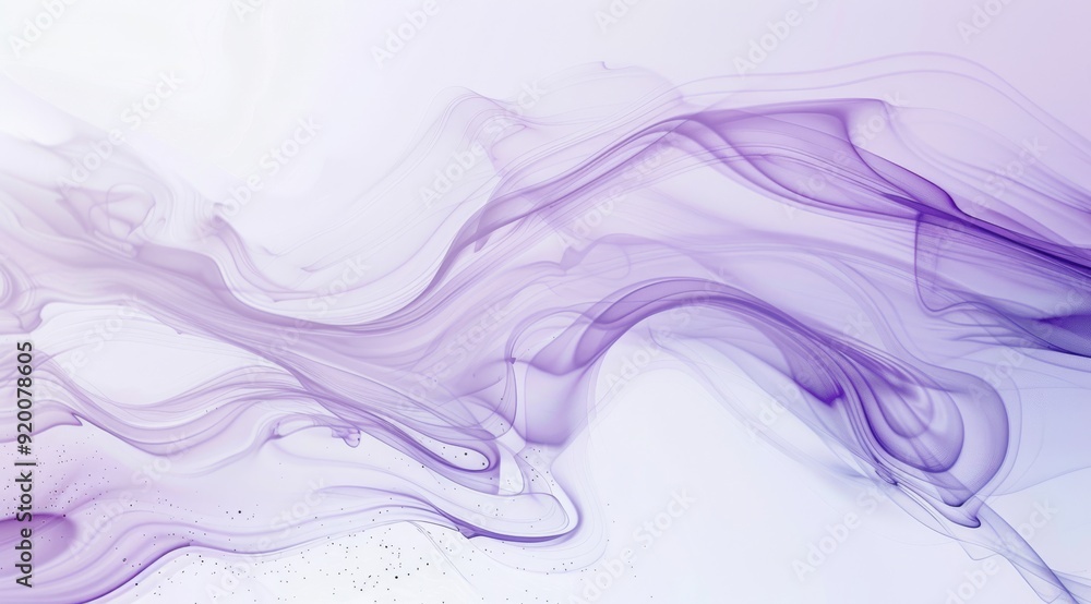 This is a captivating abstract design that showcases elegant purple smoke waves, perfect for various creative projects