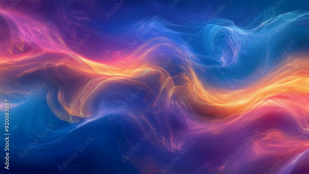 animation  abstract background with smoke