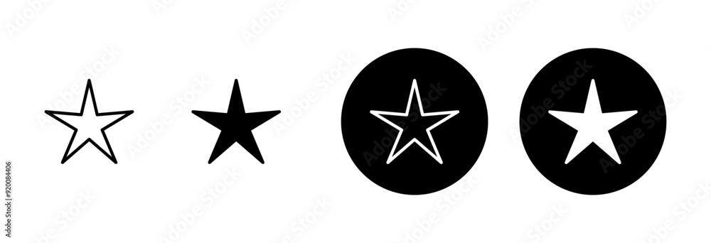 Fototapeta premium Star Icon vector isolated on white background. Star vector icon. Rating symbol