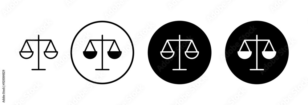 Scales icon vector isolated on white background . Law scale icon. Justice sign Scales icon vector isolated on white background . Law scale icon. Justice sign