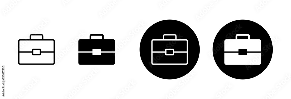 Briefcase icon vector isolated on white background. Briefcase vector icon Briefcase icon vector isolated on white background. Briefcase vector icon